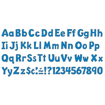 Trend Pin-up Ready Letters, 4, Pre-Punched, Blue