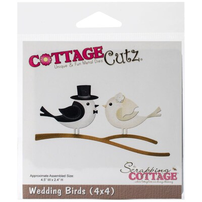 CottageCutz™ Die, 4 x 4, Wedding Birds