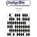 Indigoblu 4 x 4 A6 Red Rubber Cling Mounted Stamp, Harlequin
