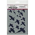 Ranger Dina Wakley 6 x 9 Media Stencil, Birds In Flight
