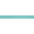 Ashley 3/4 x 12 Magnetic Magi-Strips, Turquoise Chevron, 12/Pack