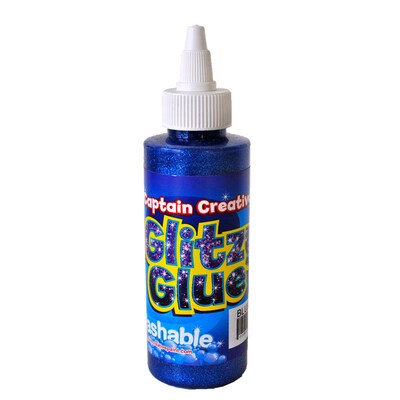 Captain Creative Glitzy 4 oz. Glitter Glue, Blue