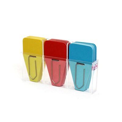 Clip-Rite® Solid Clip-Tab; Red/Blue/Yellow, 24/Pack
