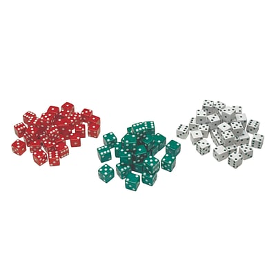 Learning Advantage™ Red, Green & White Dot Dice Game, 12/Pack