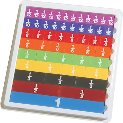 Learning Advantage™ Fraction Tiles With Tray, 52 Pieces/Pack
