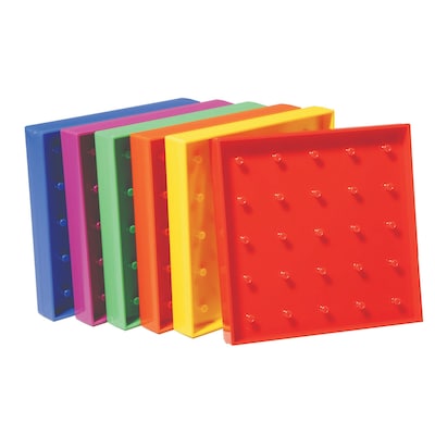 Learning Advantage Plastic Geoboard, 5" x 5", 6/Set (CTU7728)