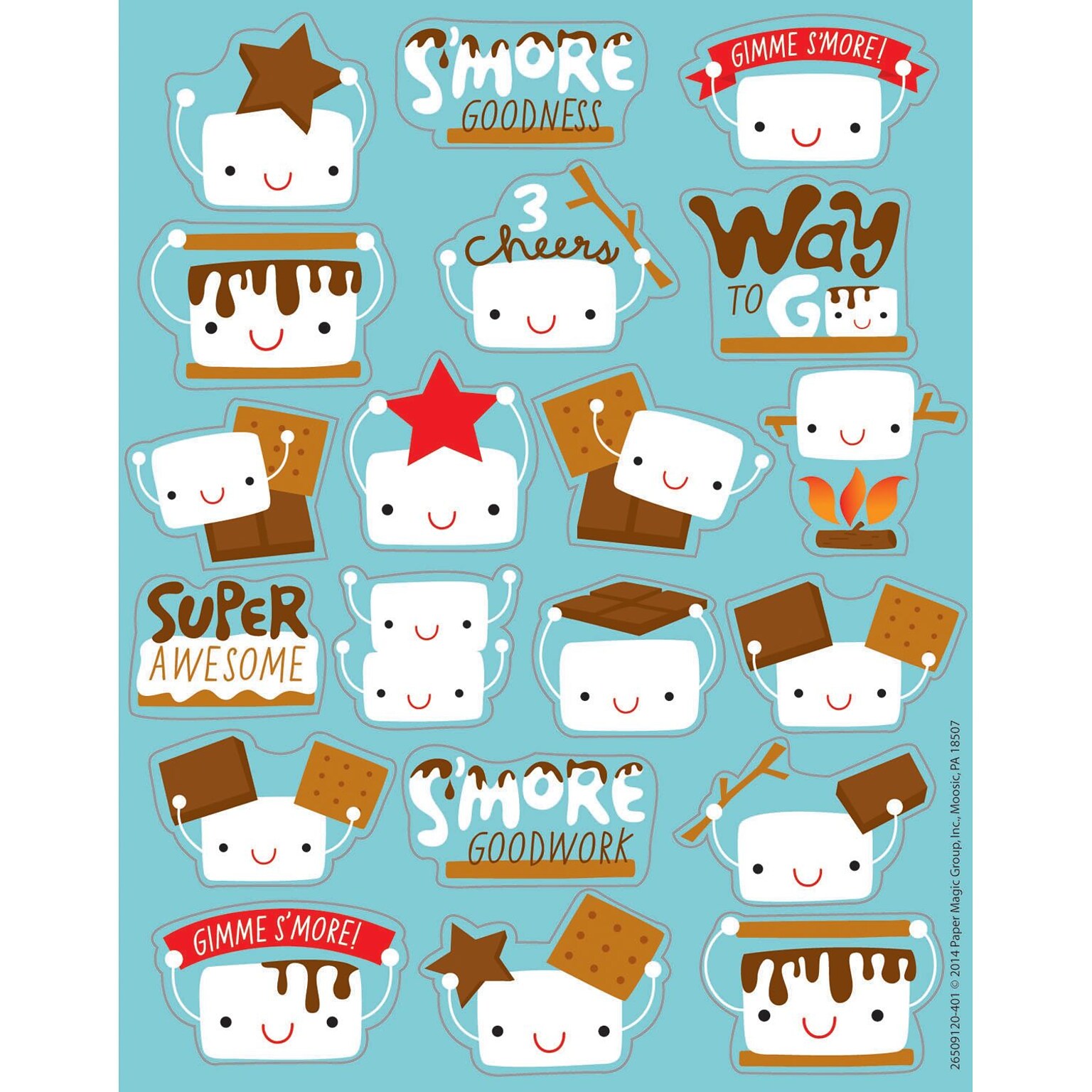 Eureka Scented Sticker, Marshmallow, 80/Pack (EU-650912)