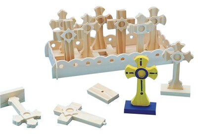 Glory Mountain Unfinished Wooden Cross Set, 12/Set