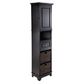 Winsome 20618 Cabinet with Baskets, Black