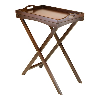 Winsome Folding Butler Tray Table, Antique Walnut (94422)