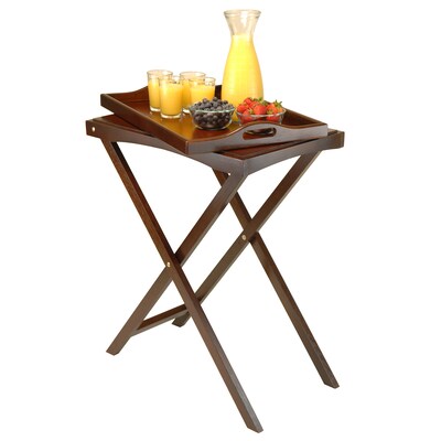 Winsome Folding Butler Tray Table, Antique Walnut (94422)