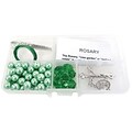 Linpeng International Crystal & Pearl Rosary Bead Kit, Peridot Crystal Beads/Lt. Green Pearls