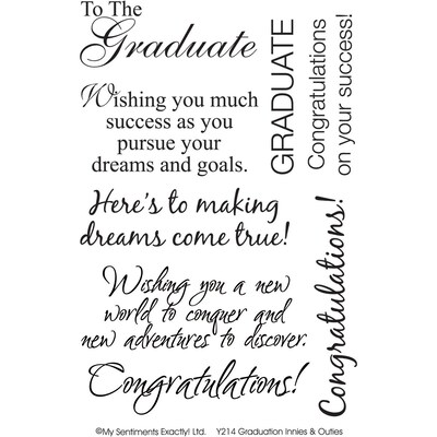 My Sentiments Exactly 4 x 6 Clear Stamp, Graduation