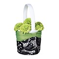 Lillian Rose™ Flower Basket, Green/Black