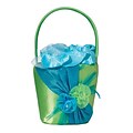 Lillian Rose™ Flower Basket, Blue/Green
