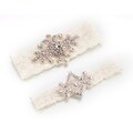 Lillian Rose™ Set Of 2 Jeweled Garter, Ivory