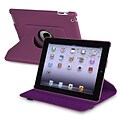 Insten® 360 Deg Swivel Case For iPad 2/3/4, Purple