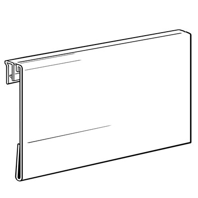 FFR Merchandising® Universal Data Strip® 3 1/2 x 5 1/2 Hinged Covered Face Sign Holder, Clear