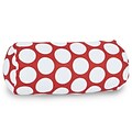 Majestic Home Goods Indoor Large Polka Dot Round Bolster Pillow; Red Hot