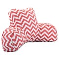 Majestic Home Goods Indoor Chevron Reading Pillow; Coral
