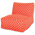 Majestic Home Goods Outdoor Polyester Ikat Dot Bean Bag Chair Lounger, Orange