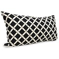 Majestic Home Goods Indoor/Outdoor Bamboo Small Pillow; Black