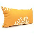Majestic Home Goods Indoor/Outdoor Coral Small Pillow; Yellow