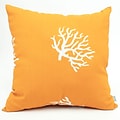 Majestic Home Goods Indoor/Outdoor Coral Large Pillow; Yellow