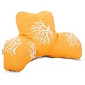 Majestic Home Goods Outdoor/Indoor Coral Reading Pillow; Yellow