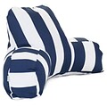 Majestic Home Goods Outdoor/Indoor Vertical Stripe Reading Pillow; Navy Blue