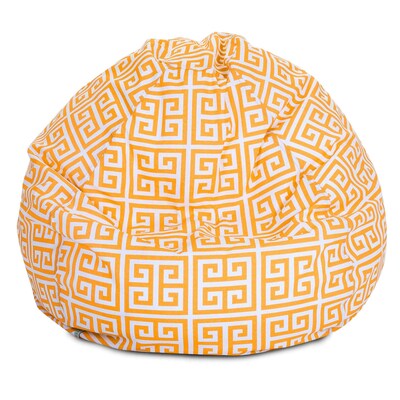 Majestic Home Goods Indoor/Outdoor Towers Polyester Small Classic Bean Bag Chair, Citrus