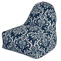 Majestic Home Goods Indoor/Outdoor French Quarter Polyester Kick-It Bean Bag Chair, Navy Blue