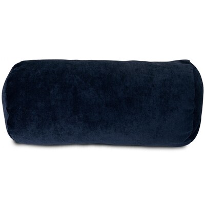 Majestic Home Goods Indoor Villa Round Bolster Pillow; Navy