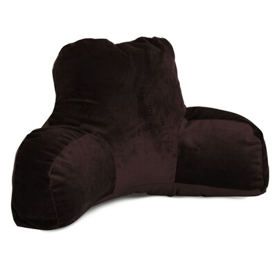 Majestic Home Goods Indoor Micro-Velvet Reading Pillow; Dark Brown