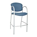 OFM™ Danbelle Series Fabric Cafe Height Chair With Arms, Ocean Blue, 2/Pack