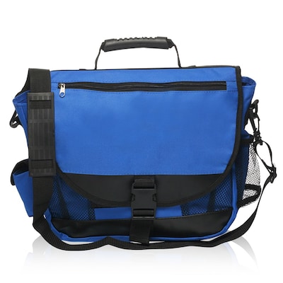 Natico Originals Multi Pocket Messenger Bag, Blue