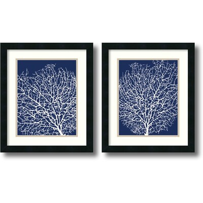 Amanti Art Navy Coral - Set of 2 Framed Art by Sabine Berg