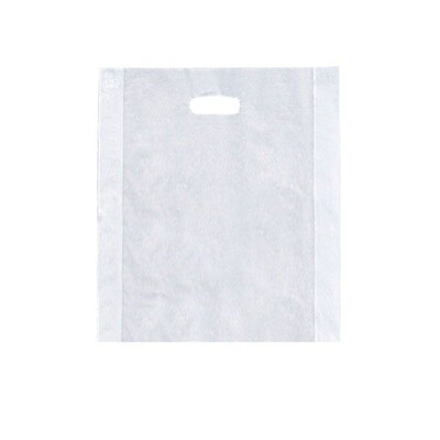 Shamrock Merchandise Bag, Clear, Die-Cut Handles, 12X15, 500/case pack