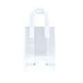 Shamrock Clear Shopping Bag, Tri-fold Handle with Cardboard Bottom, 5X3X7.5X3, 250/case pack