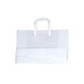 Shamrock Clear Shopping Bag, Tri-fold Handle with Cardboard Bottom, 16X6X12X6, 250/case pack
