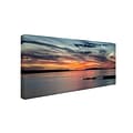 Trademark Pierre Leclerc Sunset Pier Gallery-Wrapped Canvas Art, 16 x 32