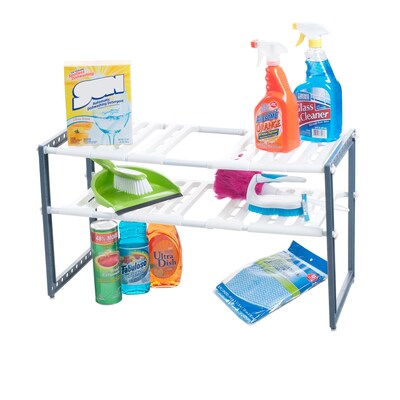 Stalwart Adjustable Under Sink Shelf Organizer Unit