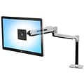 Ergotron LX Sit-Stand Desk Arm Adjustable Monitor, Up to 42, Polished Aluminum (45-360-026)