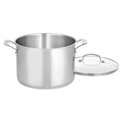 Cuisinart  Chefs Classic  10 qt. Stainless Steel Stockpot with Glass Cover; Silver