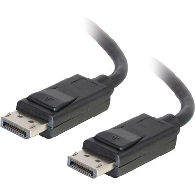 C2G® 6 DisplayPort Male/Male Cable With Latches; Black