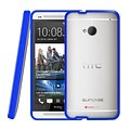 SUPCase Premium Hybrid Protective Case For HTC One M7 Smartphone, Clear/Blue