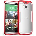 SUPCase Unicorn Beetle Premium Hybrid Protective Case For HTC One M8, Clear/Red