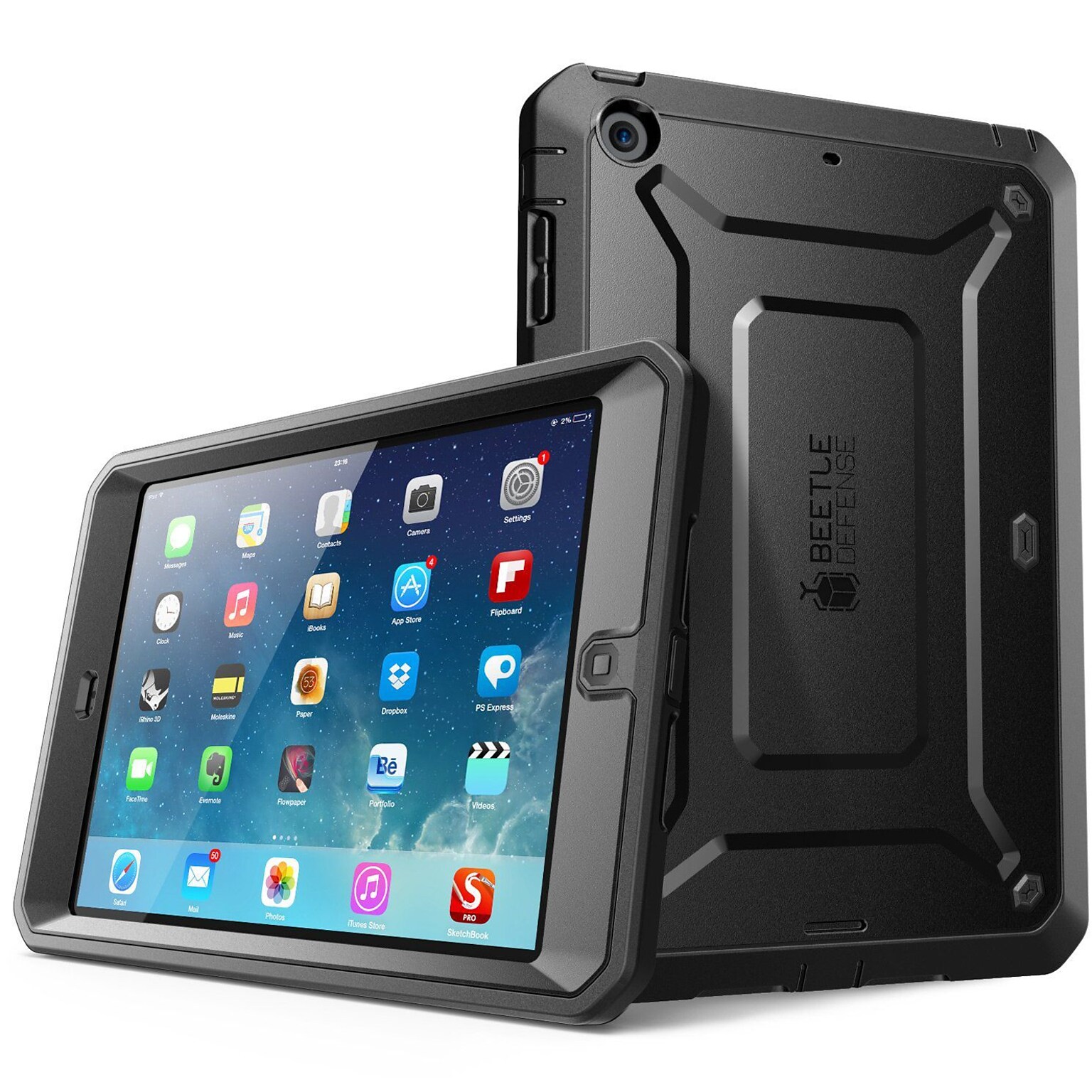 SUPCASE Beetle Defense Series Full body Hybrid Protective Case For Apple iPad Mini, Black/Black