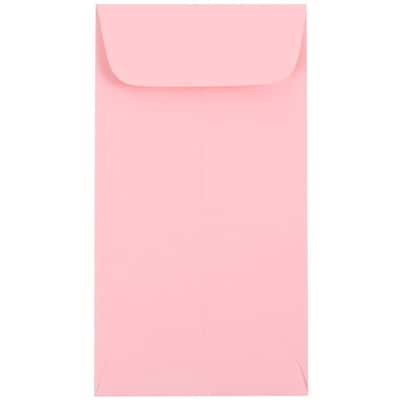 JAM Paper #7 Coin Business Envelopes, 3.5 x 6.5, Baby Pink, 25/Pack (1526773)