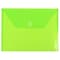 Jam Paper Plastic File Pocket, Letter Size, Lime Green, 12/Pack (218V0li)